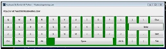 Virtual Onscreen Keyboard Using Python And Tkinter