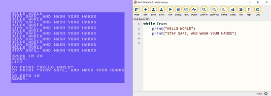 Comparing BASIC on the Commodore 64 with Python on the Raspberry Pi