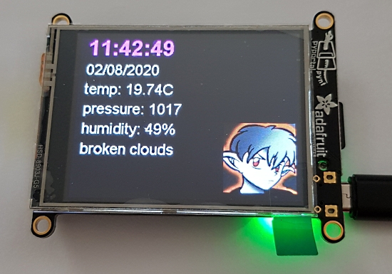 PyPortal Pynt clock and weather