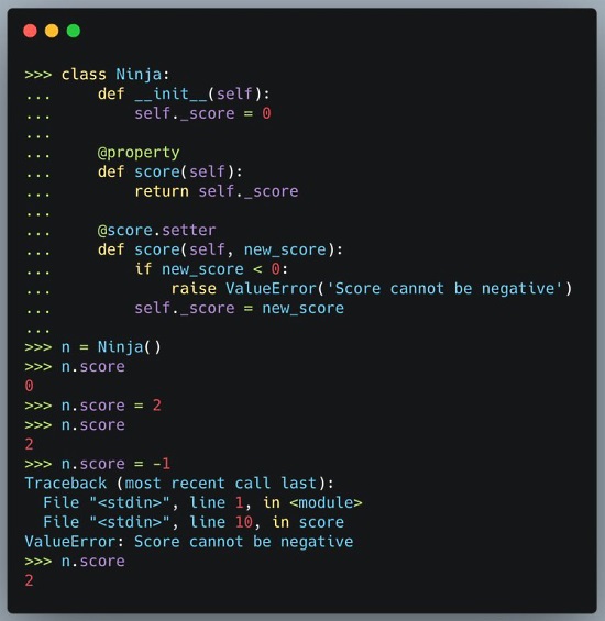 Property for Setter Validation