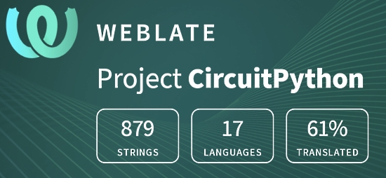 CircuitPython translation statistics on weblate