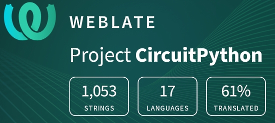 CircuitPython translation statistics on weblate