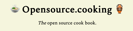 Open source cooking