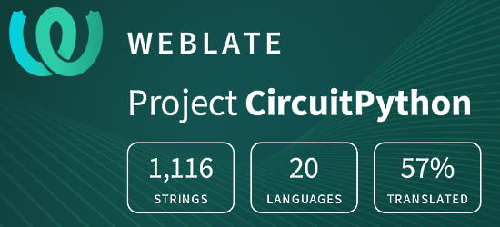 CircuitPython translation statistics on weblate