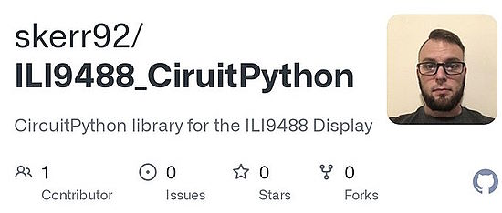 CircuitPython driver for the ILI9488