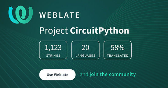 CircuitPython translation statistics on weblate