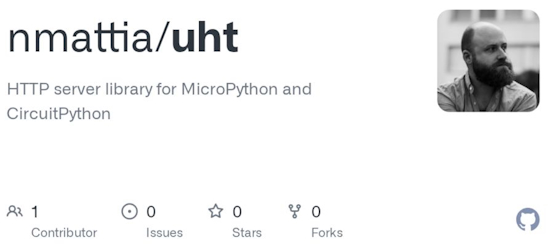 uht: Minimal HTTP server for MicroPython and CircuitPython