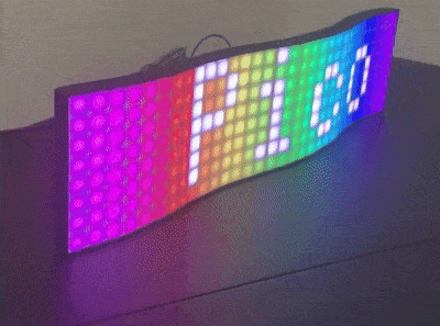 A curved LED panel