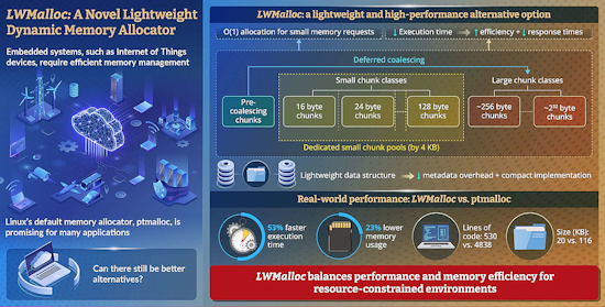 LWMalloc is a lightweight dynamic memory allocator for embedded systems