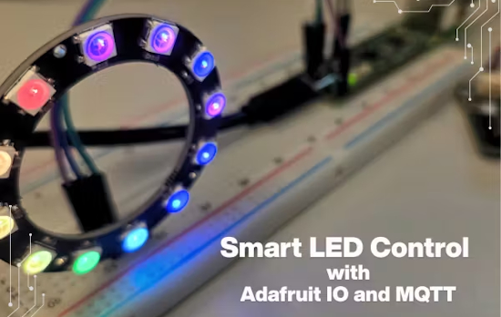 Smart LED control with Adafruit. io and MQTT