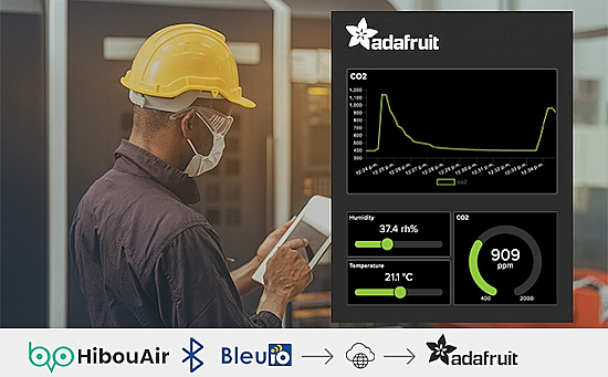 Real-Time BLE Air Quality Monitoring with BleuIO and Adafruit IO