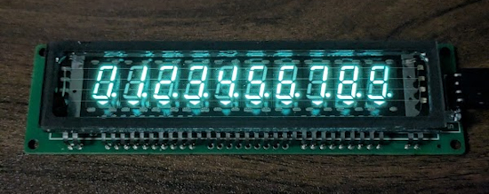 LGL 10-Digit Serial VFD Micropython UART Driver