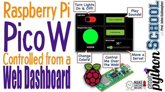 Raspberry Pi Pico W Controlled from a Web Dashboard