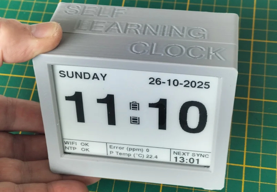 Self Learning / Correcting Clock Using MicroPython