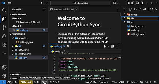 New version of VSCode extension "CircuitPython Sync"