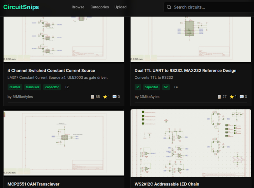 An Online Repository For KiCad Schematics