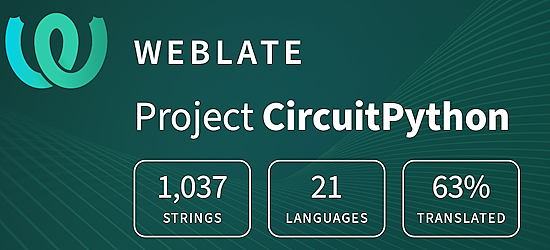 CircuitPython translation statistics on weblate