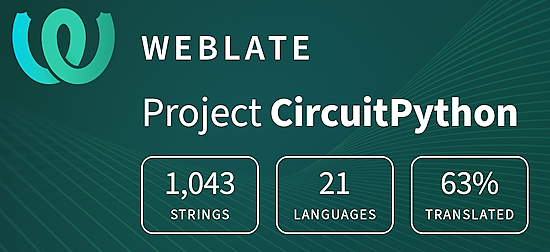 CircuitPython translation statistics on weblate
