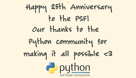 Happy 25th anniversary to the PSF!