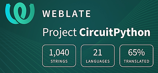 CircuitPython translation statistics on weblate