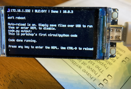 ESP32 with easy circuitpython code