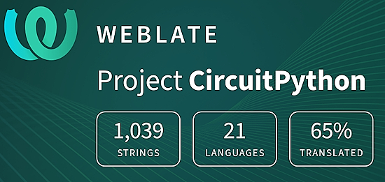 CircuitPython translation statistics on weblate