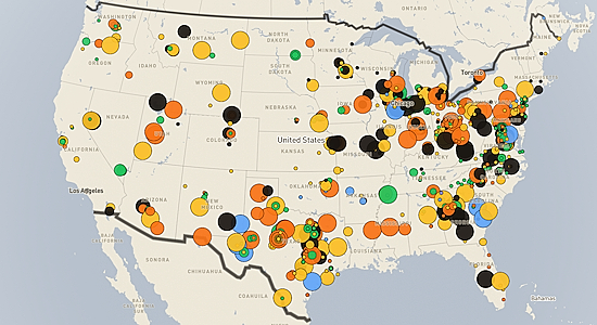 Map of Datacenters in the US