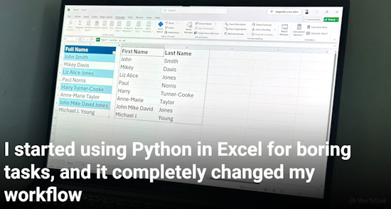 I started using Python in Excel for boring tasks, and it completely changed my workflow