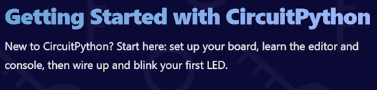 Getting Started with CircuitPython