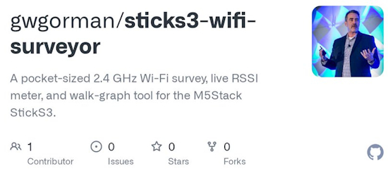 StickS3 WiFi Surveyor