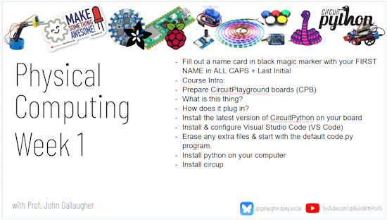 Boston College AI-centric Physical Computing course with CircuitPython
