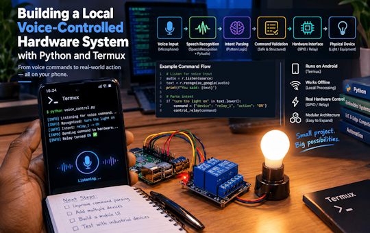 Building a Local Voice-Controlled Hardware System with Python and Termux
