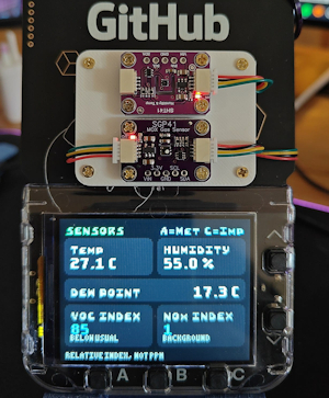 Turning GitHub Universe badge into an environmental monitor