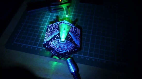 EMF Explorer Badge with extras LED controlled by a Pi Pico
